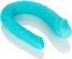 Dildo Dublu Double Dong AC/DC Dong Aqua, Silicon - Turcoaz, 31 cm