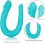 Dildo Dublu Double Dong AC/DC Dong Aqua, Silicon - Turcoaz, 31 cm