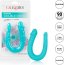 Dildo Dublu Double Dong AC/DC Dong Aqua, Silicon - Turcoaz, 31 cm