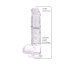 Dildo Loving Joy, cu testicule, Transparent, 20 cm