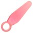 Plug anal mic Loving Joy Finger Fun, roz - vedere frontala