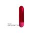Mini vibrator bullet Kiwi Pretty Love Rosu Metalizat - 10 moduri vibratie reincarcare USB rezistent la apa