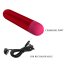 Mini vibrator bullet Kiwi Pretty Love Rosu Metalizat - stimulare clitoris sfarcuri finisaj metalizat lucios