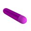 Mini vibrator bullet Kiwi Pretty Love Violet Metalizat - detaliu cap rotunjit finisaj lucios