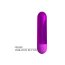 Mini vibrator bullet Kiwi Pretty Love Violet Metalizat - 10 moduri vibratie reincarcare USB rezistent la apa