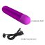 Mini vibrator bullet Kiwi Pretty Love Violet Metalizat - stimulare clitoris sfarcuri finisaj metalizat lucios