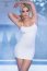 Set Rochie cu Tanga Chilirose CR-4380 - Alb