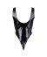 Body din vinil negru Black Level cu insertii transparente din plasa