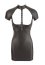 Rochie scurta neagra, mulata, fara decolteu, cu finisaj negru mat Cottelli Party - detaliu finisaj