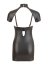 Rochie scurta neagra, mulata, fara decolteu, cu finisaj negru mat Cottelli Party - accesorii incluse