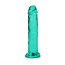 Dildo Realistic REALROCK Suction Cup 6'' Verde Transparent