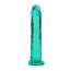 Dildo Realistice REALROCK Straight Suction Cup - Verde Transparent, 18cm