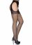 Oval Net Suspender Hose With Opaque Top Black - vedere laterala