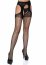 Oval Net Suspender Hose With Opaque Top Black - detaliu finisaj