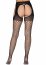 Oval Net Suspender Hose With Opaque Top Black - accesorii incluse