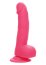 Dildo Neon Silicone Studs 6 inch Pink - vedere frontala