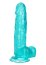 Dildo Queen Size Dong 6 inch Blue - vedere frontala