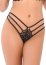 Lace String with Straps Black - vedere frontala