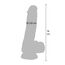 Dildo ToyJoy Clear Dildo TPE 16 cm Transparent - imagine suplimentara 2