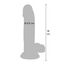 Dildo ToyJoy Clear Dildo TPE 18 cm Transparent - imagine suplimentara 2
