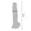 Dildo ToyJoy Clear Dildo TPE 22.5 cm Transparent - imagine suplimentara 2