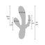 Vibrator Triple Xocoon Triple Love Vibrator Albastru - unghi lateral