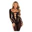 Bodystocking Leg Avenue Opaque Cut-Out Footless Negru - imagine suplimentara 3