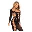 Bodystocking Leg Avenue Opaque Cut-Out Footless Negru - imagine suplimentara 6