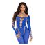 Bodystocking Leg Avenue Opaque Cut-Out Footless Albastru - detalii produs
