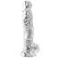 Dildo Transparent TPE 22.5 cm cu Ventuza - ToyJoy Get Real Clear - vedere frontala