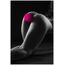 Plug Anal silicon cu pompon blana roz fucsia, Sweet Caress - 12 cm