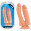 Dildo dubla penetrare VSCNOVELTY, bej, 18.5cm
