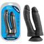 Dildo dubla penetrare VSCNOVELTY, negru, 18.5cm