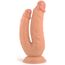 Dildo dubla penetrare VSCNOVELTY, bej, 21cm