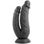 Dildo dubla penetrare VSCNOVELTY, negru, 21cm