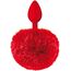 Butt Plug Anal Sweet Caress "Bunny Tail" 12 cm -  Rosu