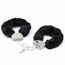 Catuse maini Furry Metal Hand Cuffs Negre, Intoyou