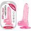 Mini dildo cu scrot VSCNOVELTY Crystal Jellies roz TPE 13.5cm vedere principala