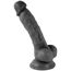 Dildo Mr.Rude, Realistic Dong, negru, 19cm