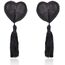 Ornamente Sfarcuri Red Heart Nipple Pasties cu Ciucuri - Negre