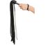 Bici din piele Zado, Leather Flogger, lungime 73 cm, negru/argintiu