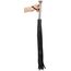 Bici din piele Zado, Leather Flogger, lungime 73 cm, negru/argintiu