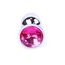 Plug Jewellery Silver Pink, otel inoxidabil lustruit cu cristal roz fatetat