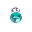 Plug Jewellery Silver Green, otel inoxidabil lustruit cu cristal verde fatetat