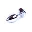 Plug Jewellery Silver Light Blue, vedere din unghi cu suprafata oglinda a otelului