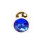 Plug Jewellery Gold Dark Blue, otel inoxidabil placat auriu cu cristal albastru inchis fatetat