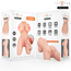 Papusa sexuala Intense Deep Touch Jesse Torso Double Vagina Anus - 25 cm