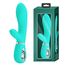 Vibrator iepuras Super Soft Silicone, Thomas, Turcoaz, 7 Vibratii-produs si amablaj