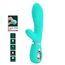 Vibrator iepuras Super Soft Silicone, Thomas, Turcoaz, 7 Vibratii-detalii