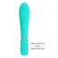 Vibrator iepuras Super Soft Silicone, Prescott, Turcoaz, 7 Vibratii - apasare buton